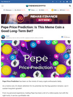 Pepe Price Prediction: Is This Meme Coin a Good Long-Term Bet?