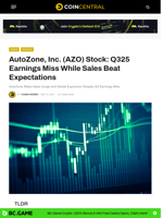 AutoZone, Inc. (AZO) Stock: Q325 Earnings Miss While Sales Beat Expectations