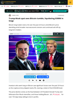 Trump-Musk feud tanks Bitcoin, liquidating $308M long bets