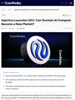 Injective Launches SICI: Can Onchain AI Compute Become a New Market?