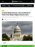 Crypto Week Arrives: House Ready to Pass First Major Digital Asset Laws - CoinCentral