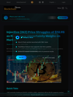 Injective (INJ) Price Struggles at $12.95 as Regulatory Uncertainty Weighs on Market - Blockchain.News
