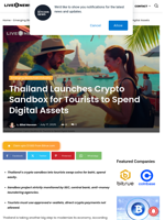 Thailand Launches Crypto Sandbox for Tourists to Spend Digital Assets | Live Bitcoin News