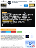 Crypto Price Predictions August: VeChain (VET) Price Slides as Investors Explore a New Crypto Presale for 2025 Growth | Live Bitcoin News