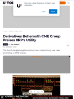 Derivatives Behemoth CME Group Praises XRP's Utility