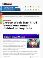 Crypto Week Day 4: US lawmakers remain divided on key bills - The Crypto News Wire