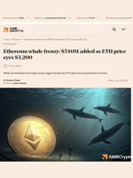 Ethereum whale frenzy: $540M added as ETH price eyes $3,200 - AMBCrypto