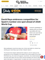David Raya embraces competition for Spain's number one spot ahead of 2026 World Cup