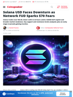 Solana USD Faces Downturn as Network FUD Sparks $70 Fears - Coinspeaker