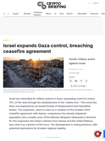 Israel expands Gaza control, breaching ceasefire agreement