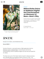 Million-Dollar Dolce & Gabbana Digital Suit Fractionalized on Ethereum L2 Base—Here’s Why - Decrypt