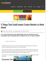 5 Things That Could Impact Crypto Markets in Week Ahead 