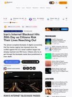 Iran's Internet Blackout Hits 35th Day as Citizens Risk Their Lives Reaching Out – Technology Bitcoin News