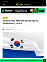 South Korea KB Card Builds Hybrid Stablecoin System - CoinCentral