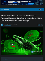 PEPE Coin Price Reenters Historical Zone as Whales Buy $5M