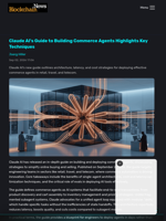 Claude AI's Guide to Building Commerce Agents Highlights Key Techniques - Blockchain.News