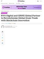 RYO Digital and GRNX Global Partner to Revolutionize Global Grain Trade with Blockchain Innovation - Coinfea