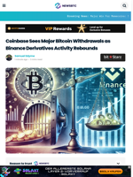Coinbase Sees Major Bitcoin Withdrawals as Binance Derivatives Activity Rebounds