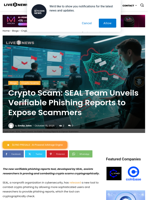 Crypto Scam: SEAL Team Unveils Verifiable Phishing Reports to Expose Scammers | Live Bitcoin News