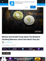 Bitmine And Donald Trump Spent The Weekend Stacking Ethereum, Here’s How Much They Got | Bitcoinist.com