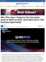 Why This Layer 1 Project is the Top Crypto Asset to Watch in 2025- Don’t Miss Out on This Exclusive Opportunity!