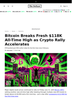 Bitcoin Breaks Fresh $118K All-Time High as Crypto Rally Accelerates - 