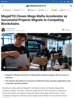 MegaETH Closes Mega Mafia Accelerator as Successful Projects Migrate to Competing Blockchains - TheNewsCrypto