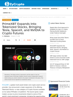 PrimeXBT Expands Into Tokenized Stocks, Bringing Tesla, SpaceX, and NVIDIA to Crypto Futures ⋆ ZyCrypto