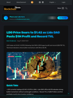 LDO Price Soars to $1.42 as Lido DAO Posts $1M Profit and Record TVL - Blockchain.News