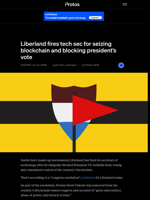 Liberland fires tech sec for seizing blockchain and blocking president’s vote