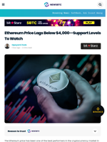 Ethereum Price Lags Below $4,000—Support Levels To Watch