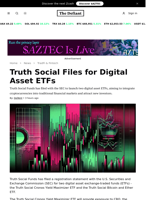 Truth Social Files for Digital Asset ETFs - 
