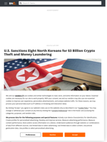 U.S. Sanctions Eight North Koreans for $3 Billion Crypto Theft and Money Laundering - Brave New Coin