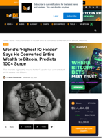 The 'Smartest Man Alive' Just Went All-In On Bitcoin