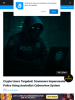 Crypto Users Targeted: Scammers Impersonate Police Using Australia’s Cybercrime System | Bitcoinist.com