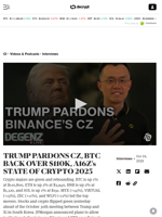 TRUMP PARDONS CZ, BTC BACK OVER $110K, A16Z’s STATE OF CRYPTO 2025 - Decrypt