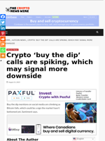 Crypto ‘buy the dip’ calls are spiking, which may signal more downside - The Crypto News Wire