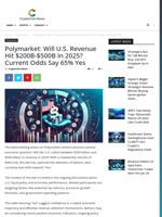 Polymarket: Will U.S. Revenue Hit $200B-$500B in 2025? Current Odds Say 65% Yes - CryptoCoin.News