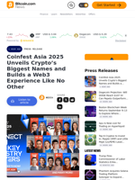 Coinfest Asia 2025 Unveils Crypto’s Biggest Names and Builds a Web3 Experience Like No Other – Press release Bitcoin News
