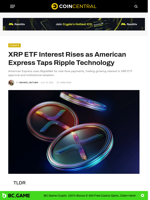 XRP ETF Interest Rises as American Express Taps Ripple Technology - CoinCentral