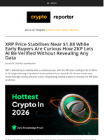 XRP Price Stabilises Near $1.88 While Early Buyers Are Curious How ZKP Lets AI Be Verified Without Revealing Any Data