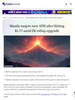 Mantle targets new ATH after hitting $1.77 amid ZK rollup upgrade - CoinJournal