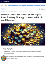 Treasure Global Announces $100M Digital Asset Treasury Strategy to Invest in Bitcoin and Ethereum