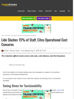 Lido Slashes 15% of Staff, Cites Operational Cost Concerns