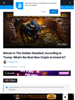 Bitcoin Is the Golden Standard, Trump Says. Best New Crypto to Ride the Bull Run