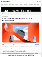 3 Altcoins To Watch In the First Week Of November 2025