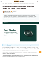 Bitpanda Offers New Traders €15 in Silver When You Trade €50 in Metals - InsideBitcoins.com