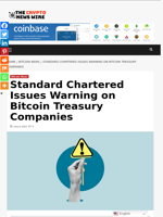 Standard Chartered Issues Warning on Bitcoin Treasury Companies - The Crypto News Wire