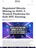 Regulated Bitcoin Mining in 2025: 5 Trusted Platforms for Safe BTC Earning