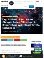 Crypto News: South Korea Charges Police Officers Amid Bribery Case With Illegal Crypto Exchanges | Live Bitcoin News